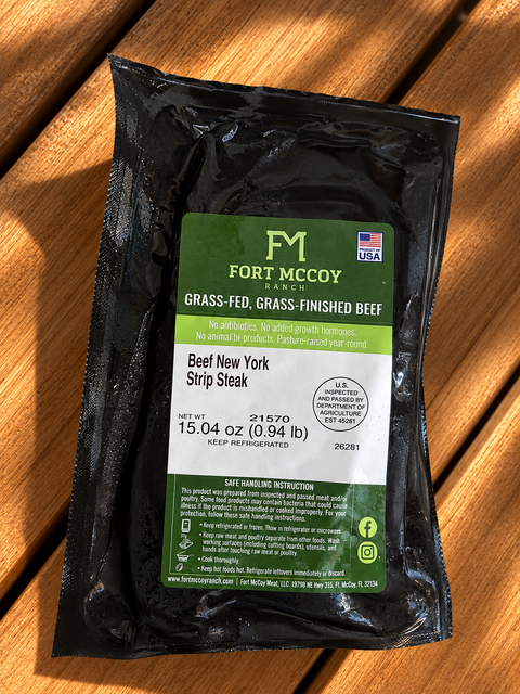 Grass-Fed NY Strip Steak - Fort McCoy Ranch