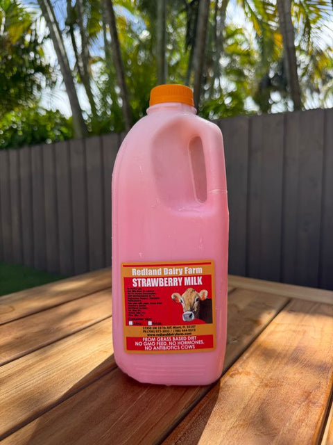 Strawberry Milk (Cow) 1/2 gal. - Redland Dairy Farm