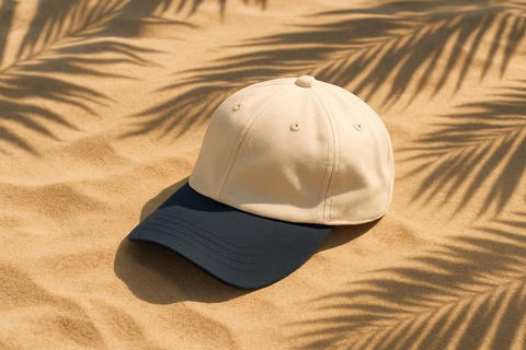 make it a cream off white cap with dark blue visor